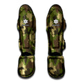Classic Green Camouflage Print Muay Thai Shin Guards