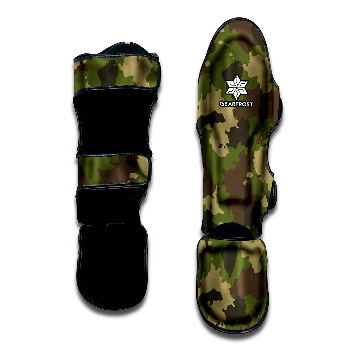 Classic Green Camouflage Print Muay Thai Shin Guard
