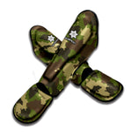 Classic Green Camouflage Print Muay Thai Shin Guard