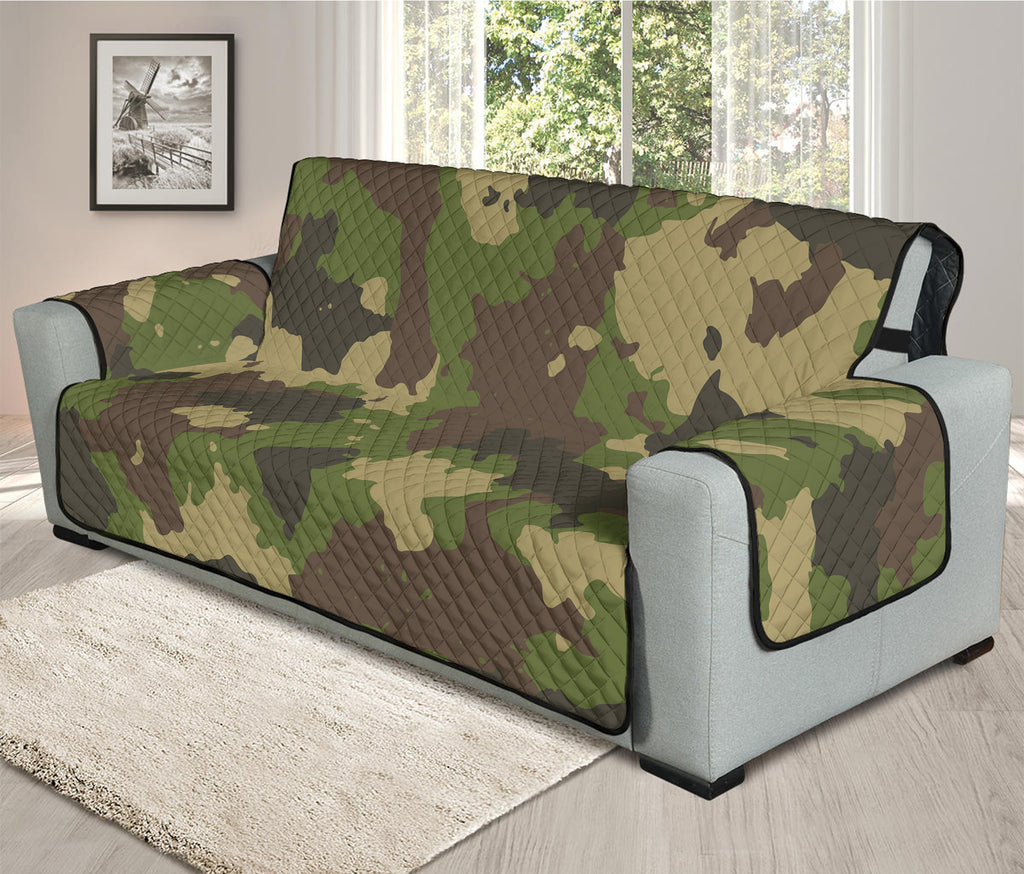 Classic Green Camouflage Print Oversized Sofa Protector
