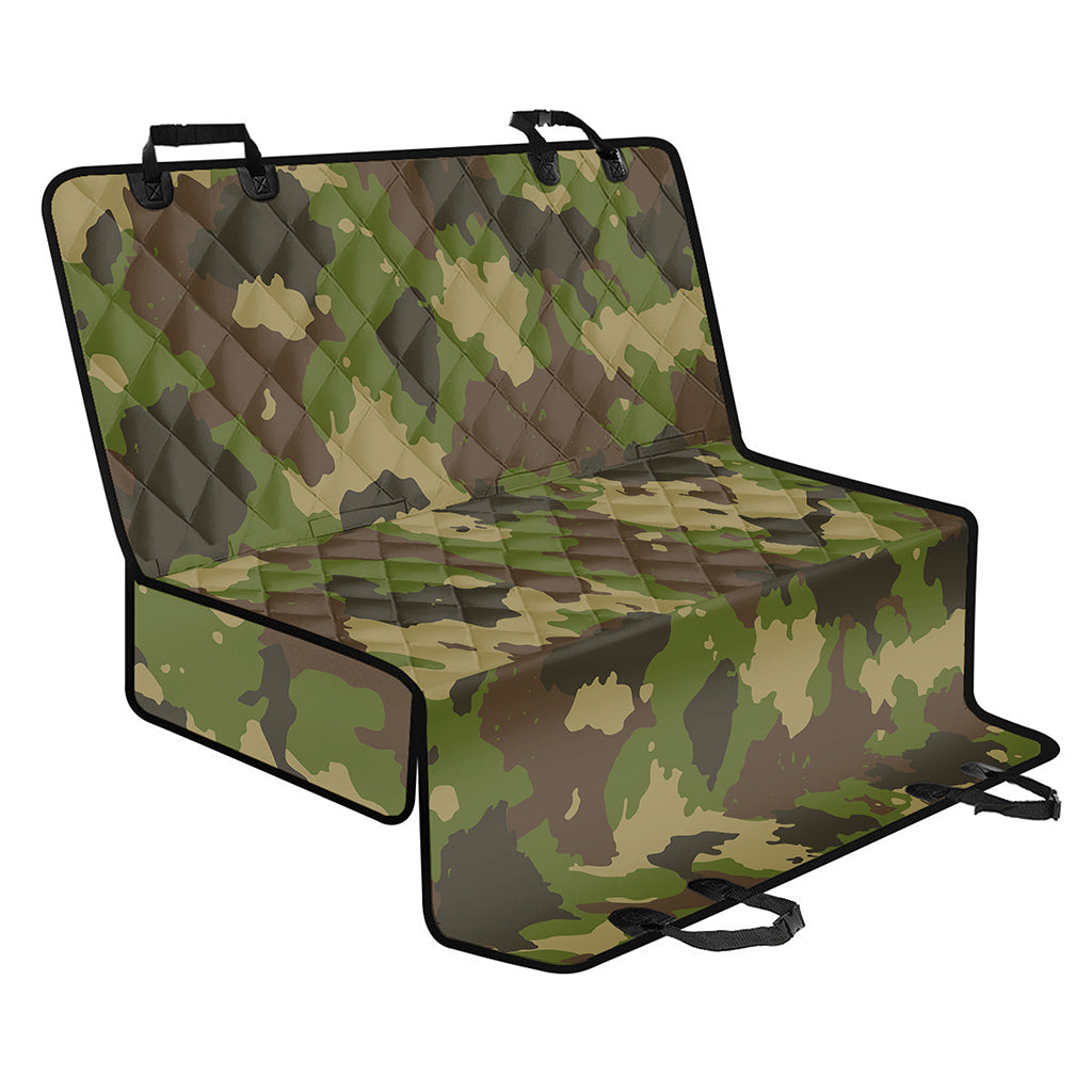 Classic Green Camouflage Print Pet Car Back Seat Cover