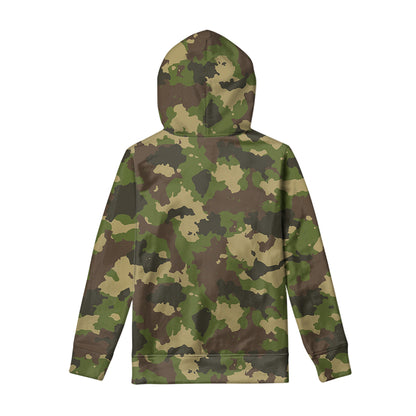 Classic Green Camouflage Print Pullover Hoodie