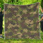Classic Green Camouflage Print Quilt