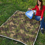 Classic Green Camouflage Print Quilt