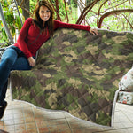 Classic Green Camouflage Print Quilt