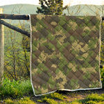 Classic Green Camouflage Print Quilt