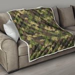 Classic Green Camouflage Print Quilt