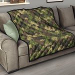 Classic Green Camouflage Print Quilt