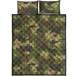 Classic Green Camouflage Print Quilt Bed Set