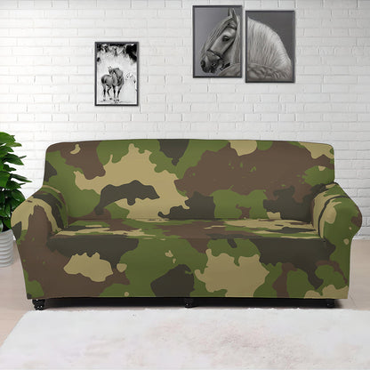 Classic Green Camouflage Print Sofa Cover