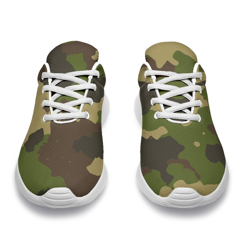 Classic Green Camouflage Print Sport Shoes GearFrost