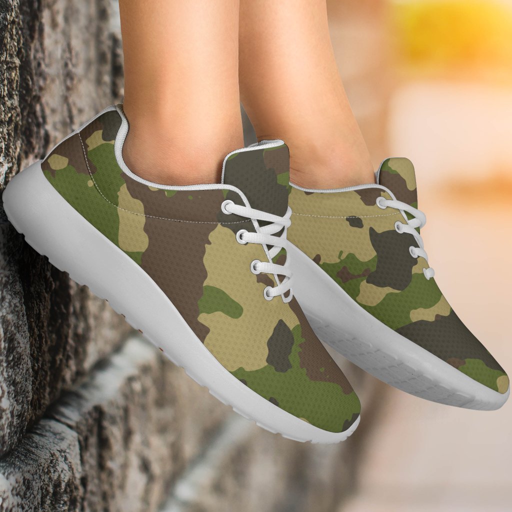 Classic Green Camouflage Print Sport Shoes GearFrost