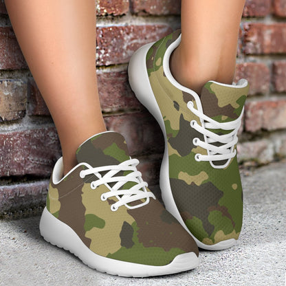 Classic Green Camouflage Print Sport Shoes GearFrost