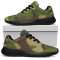 Classic Green Camouflage Print Walking Shoes