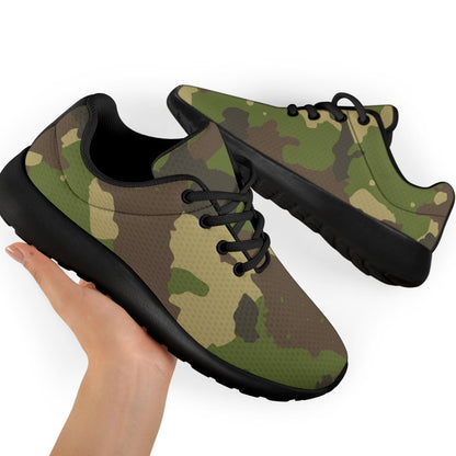 Classic Green Camouflage Print Sport Shoes GearFrost