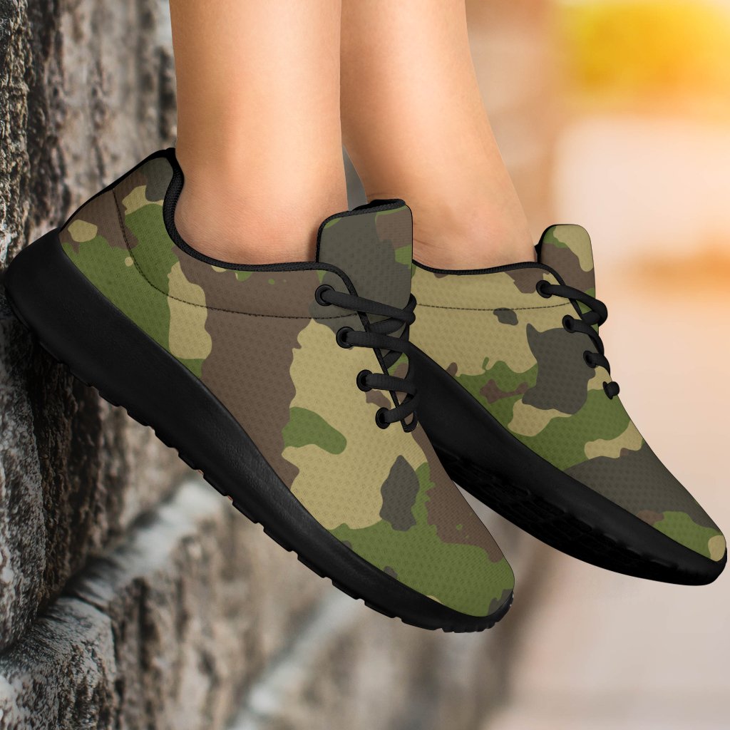 Classic Green Camouflage Print Sport Shoes GearFrost