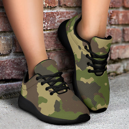 Classic Green Camouflage Print Sport Shoes GearFrost