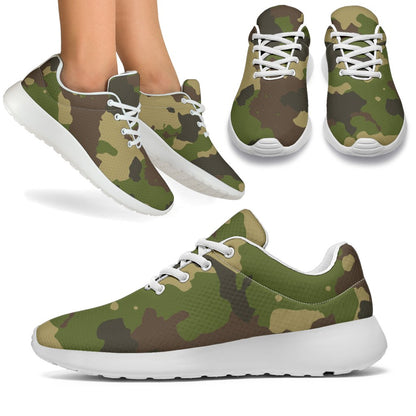 Classic Green Camouflage Print Sport Shoes GearFrost