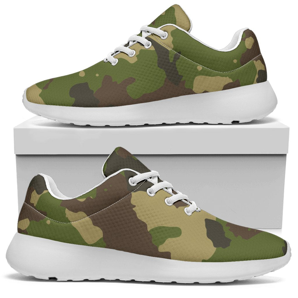 Classic Green Camouflage Print Sport Shoes GearFrost