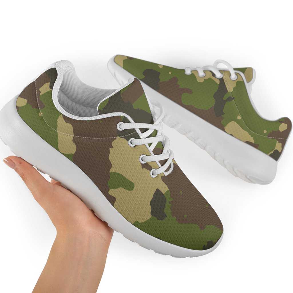 Classic Green Camouflage Print Sport Shoes GearFrost
