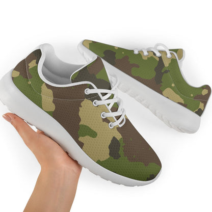 Classic Green Camouflage Print Sport Shoes GearFrost