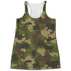 Classic Green Camouflage Print Women's Racerback Tank Top