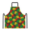 Classic Hemp Leaves Reggae Pattern Print Apron