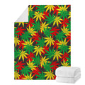 Classic Hemp Leaves Reggae Pattern Print Blanket