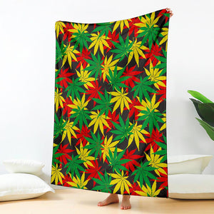 Classic Hemp Leaves Reggae Pattern Print Blanket