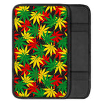 Classic Hemp Leaves Reggae Pattern Print Car Center Console Cover