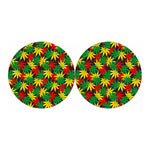 Classic Hemp Leaves Reggae Pattern Print Car Coasters