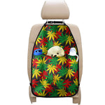 Classic Hemp Leaves Reggae Pattern Print Car Seat Organizers