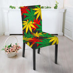 Classic Hemp Leaves Reggae Pattern Print Dining Chair Slipcover