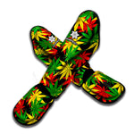 Classic Hemp Leaves Reggae Pattern Print Muay Thai Shin Guard