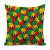 Classic Hemp Leaves Reggae Pattern Print Pillow Cover