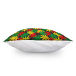 Classic Hemp Leaves Reggae Pattern Print Pillow Cover