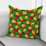 Classic Hemp Leaves Reggae Pattern Print Pillow Cover
