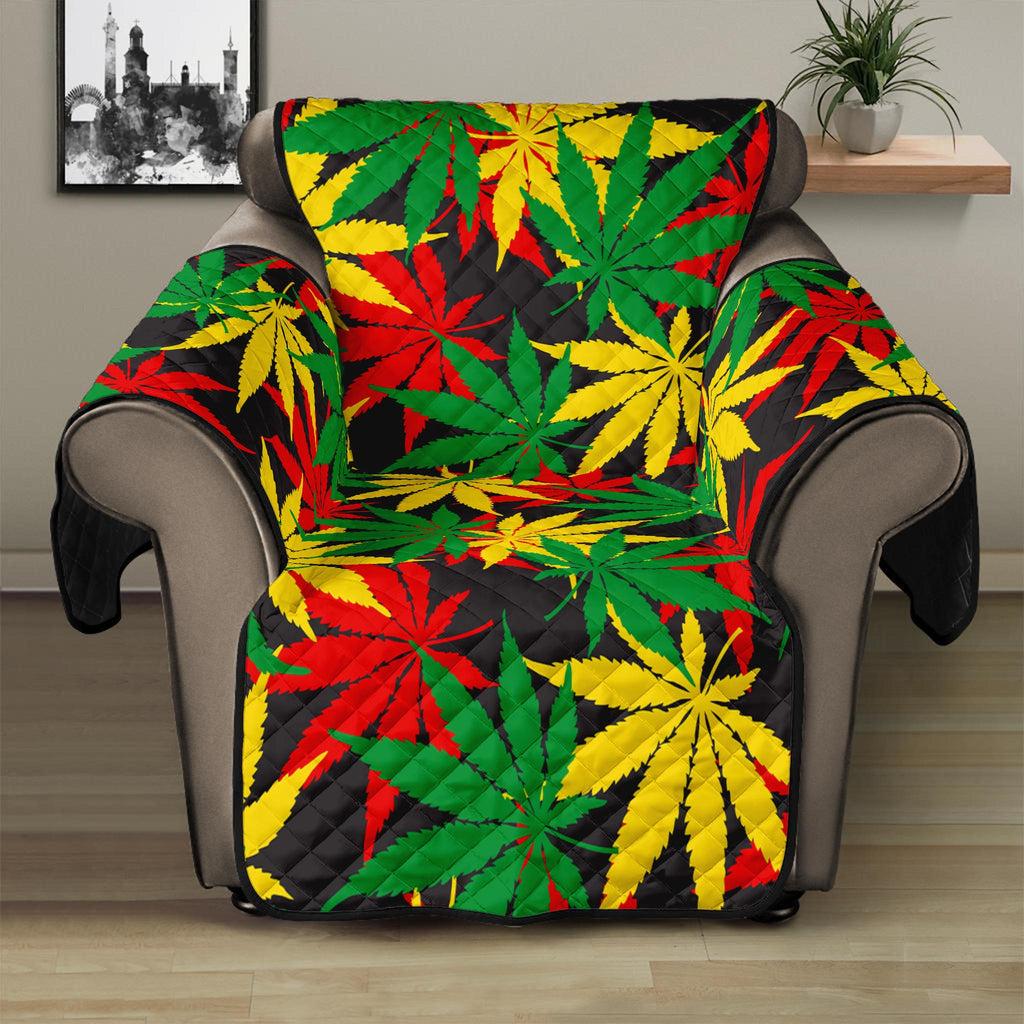 Classic Hemp Leaves Reggae Pattern Print Recliner Protector