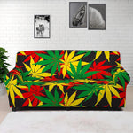 Classic Hemp Leaves Reggae Pattern Print Sofa Cover