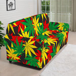 Classic Hemp Leaves Reggae Pattern Print Sofa Cover
