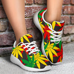 Classic Hemp Leaves Reggae Pattern Print Sport Shoes GearFrost