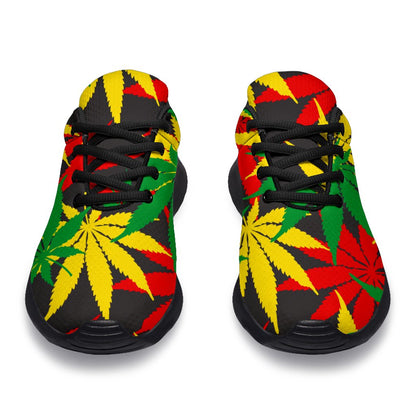 Classic Hemp Leaves Reggae Pattern Print Sport Shoes GearFrost