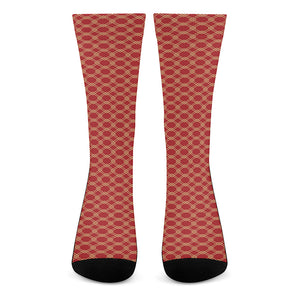 Classic Japanese Pattern Print Crew Socks