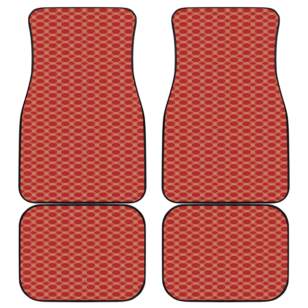 Classic Japanese Pattern Print Front and Back Car Floor Mats