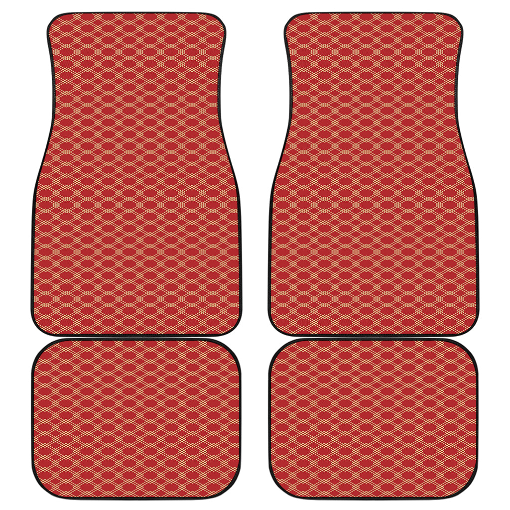 Classic Japanese Pattern Print Front and Back Car Floor Mats