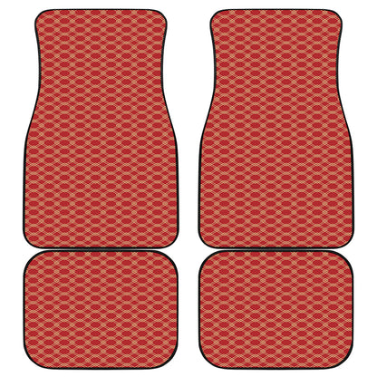 Classic Japanese Pattern Print Front and Back Car Floor Mats