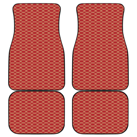 Classic Japanese Pattern Print Front and Back Car Floor Mats
