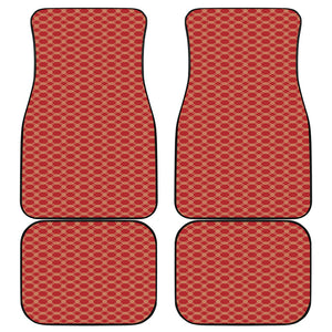 Classic Japanese Pattern Print Front and Back Car Floor Mats