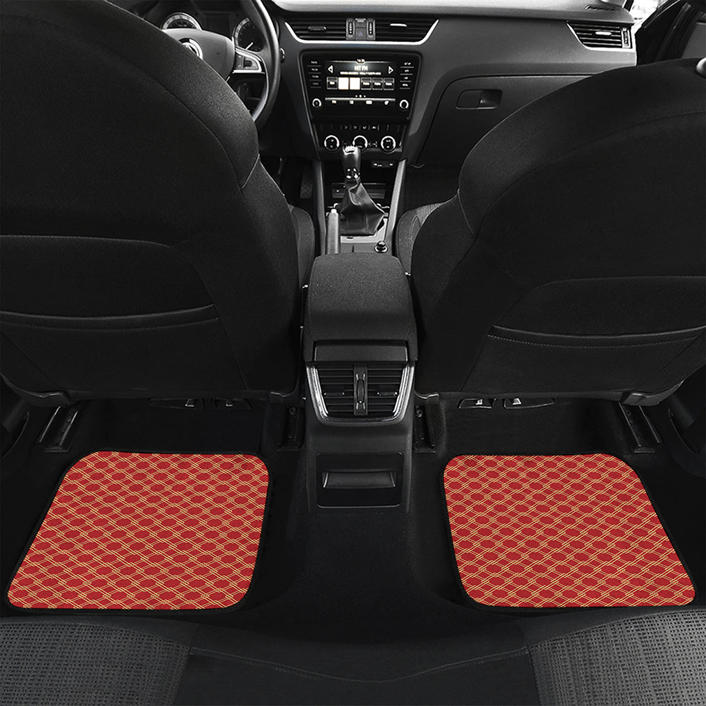 Classic Japanese Pattern Print Front and Back Car Floor Mats