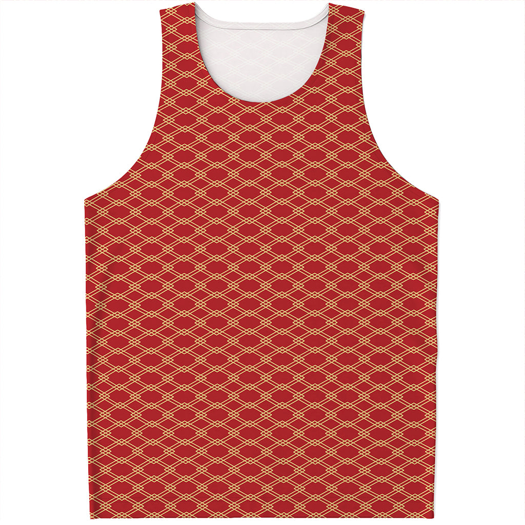 Classic Japanese Pattern Print Men's Tank Top